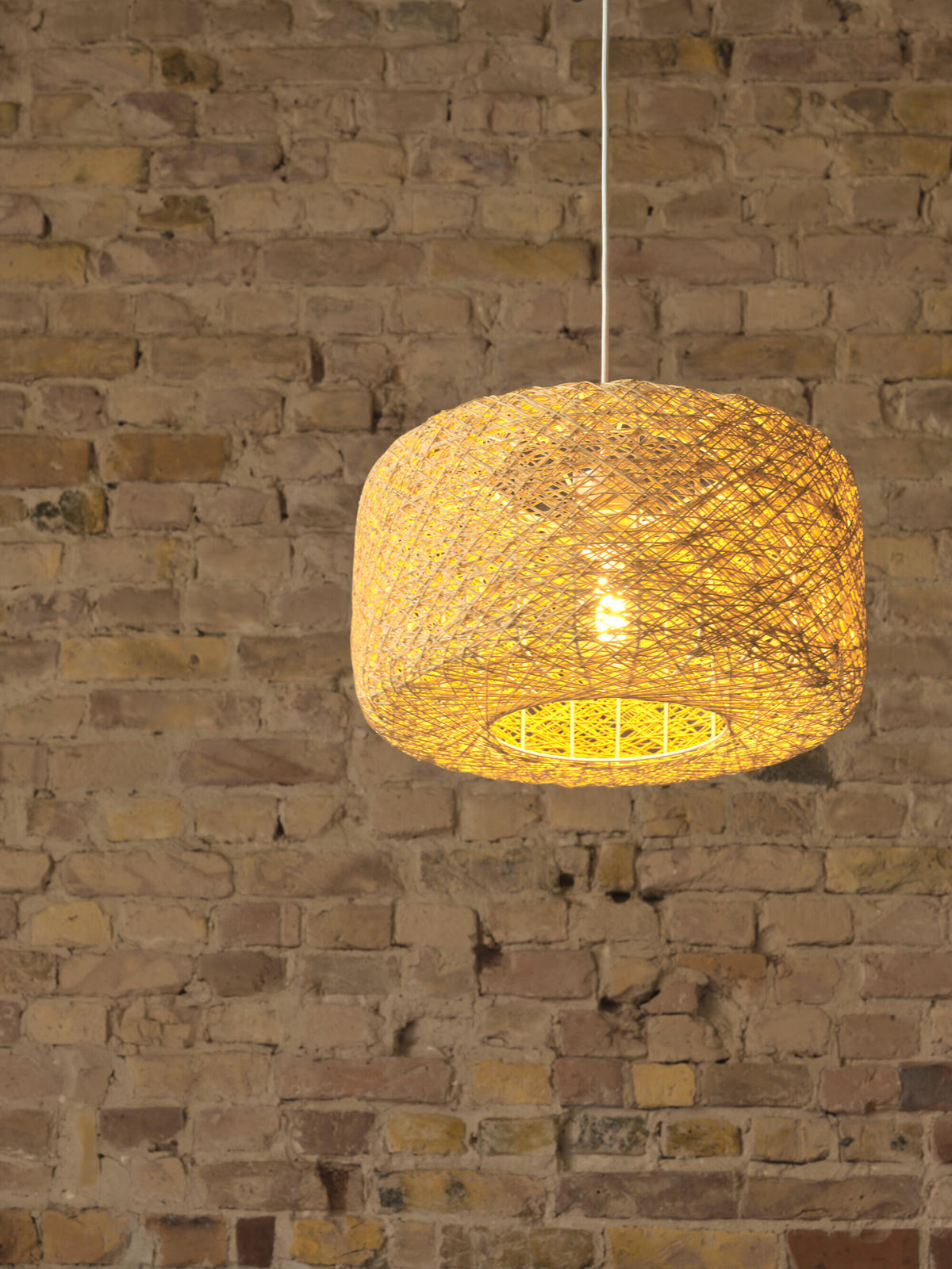 PENDELLEUCHTE 40/150 cm  - Beige, Natur, Papier/Metall (40/150cm) - Ledvance