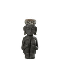 SKULPTUR - Schwarz, Basics, Kunststoff/Stein (17/14,5/33,5cm)