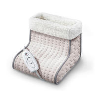 FUßWÄRMER - Beige/Weiß, Basics (39,0/25,5/29,0cm) - Beurer