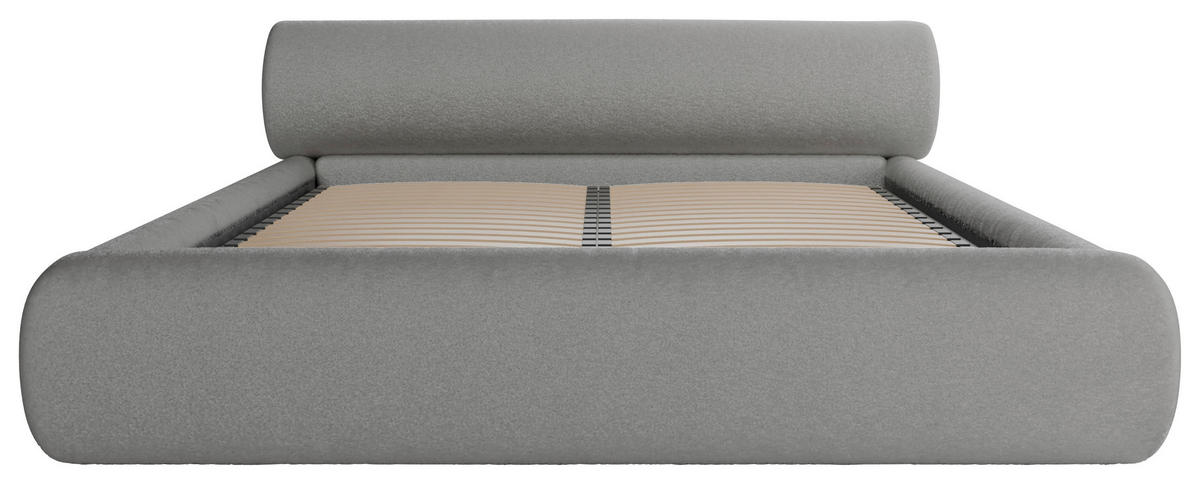 POLSTERBETT 160/200 cm,  in Dunkelgrau, Lattenrost, Bettkasten,  - Dunkelgrau/Schwarz, Design, Holz/Textil (160/200cm) - Chameo
