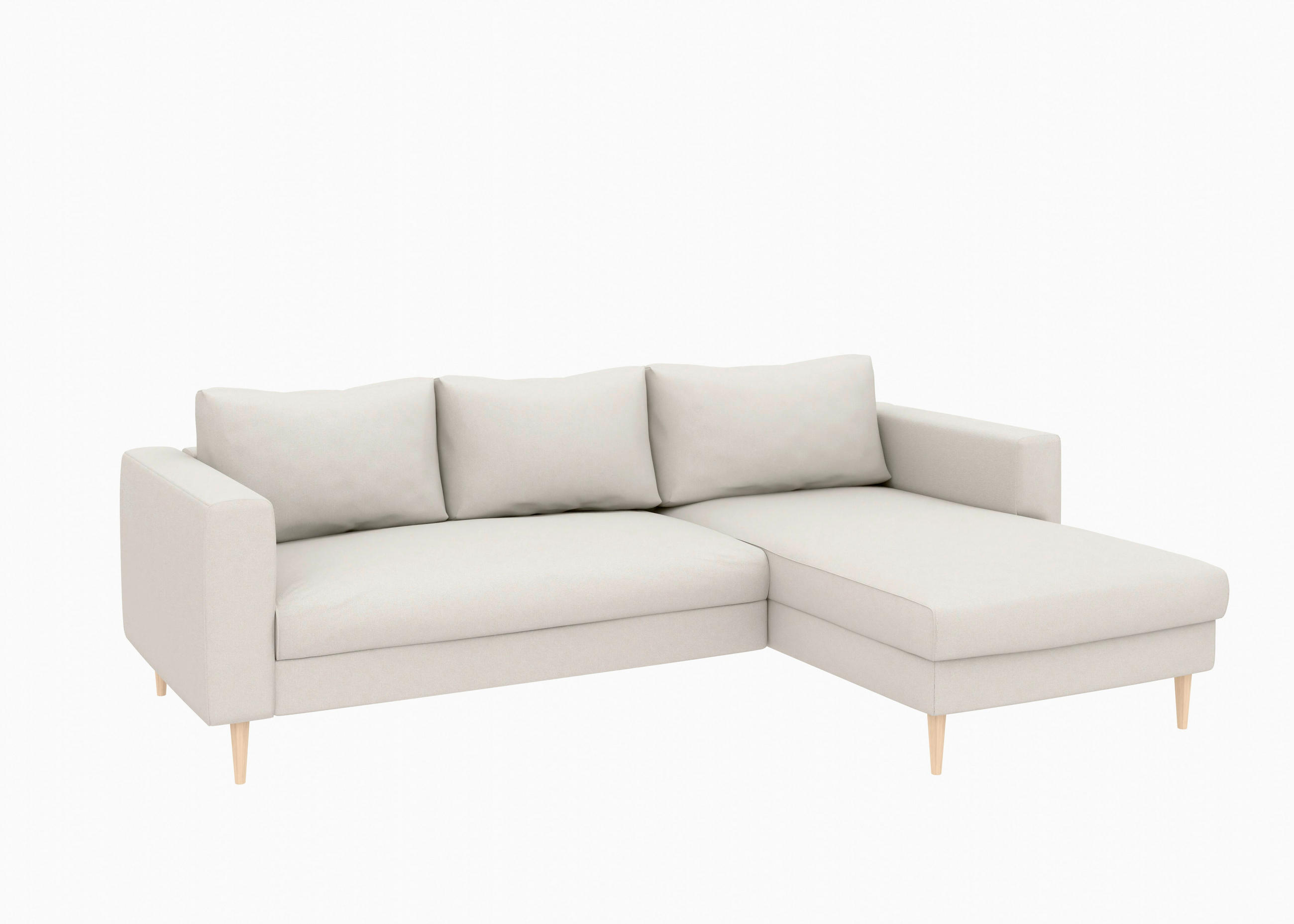 Thumbnail - Trendmanufaktur Eckschlafsofa, Sand, Textil, Buche, 4-Sitzer, 232x161 cm, Made in Europe, Rücken echt, Armteil links, re...