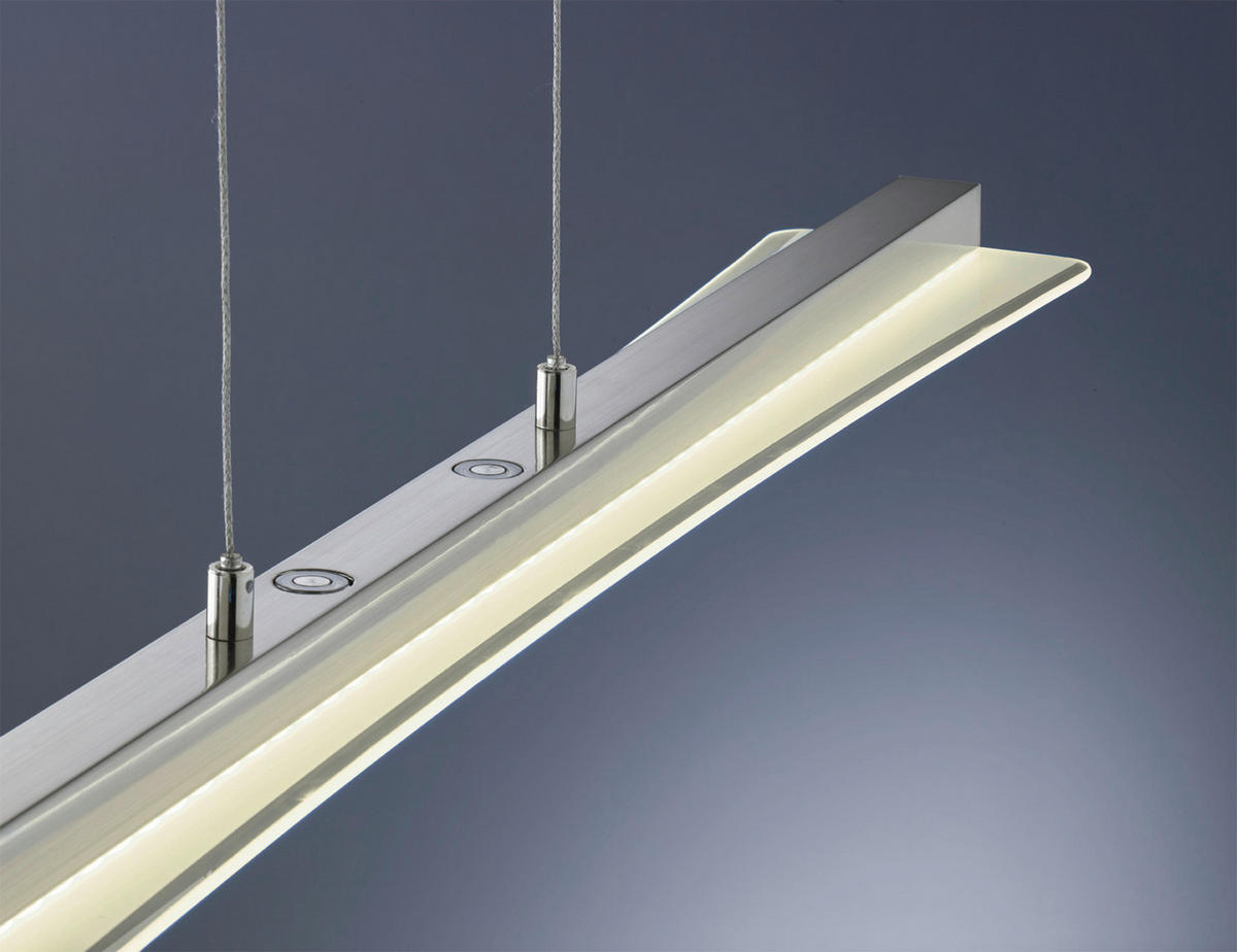 LED LUSTER     100/150/12 cm   - boja nikla/bela, Trendi, staklo/metal (100/150/12cm)