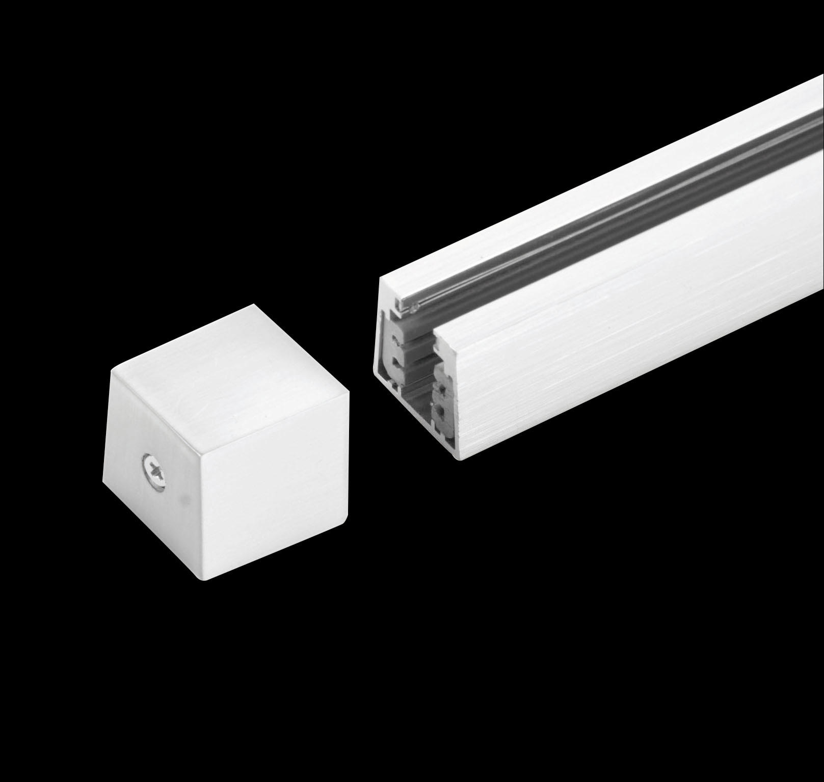 SCHIENENSYSTEM-ENDKAPPE - Nickelfarben, Basics, Metall (2,3/2,5/2,5cm) - Fischer & Honsel