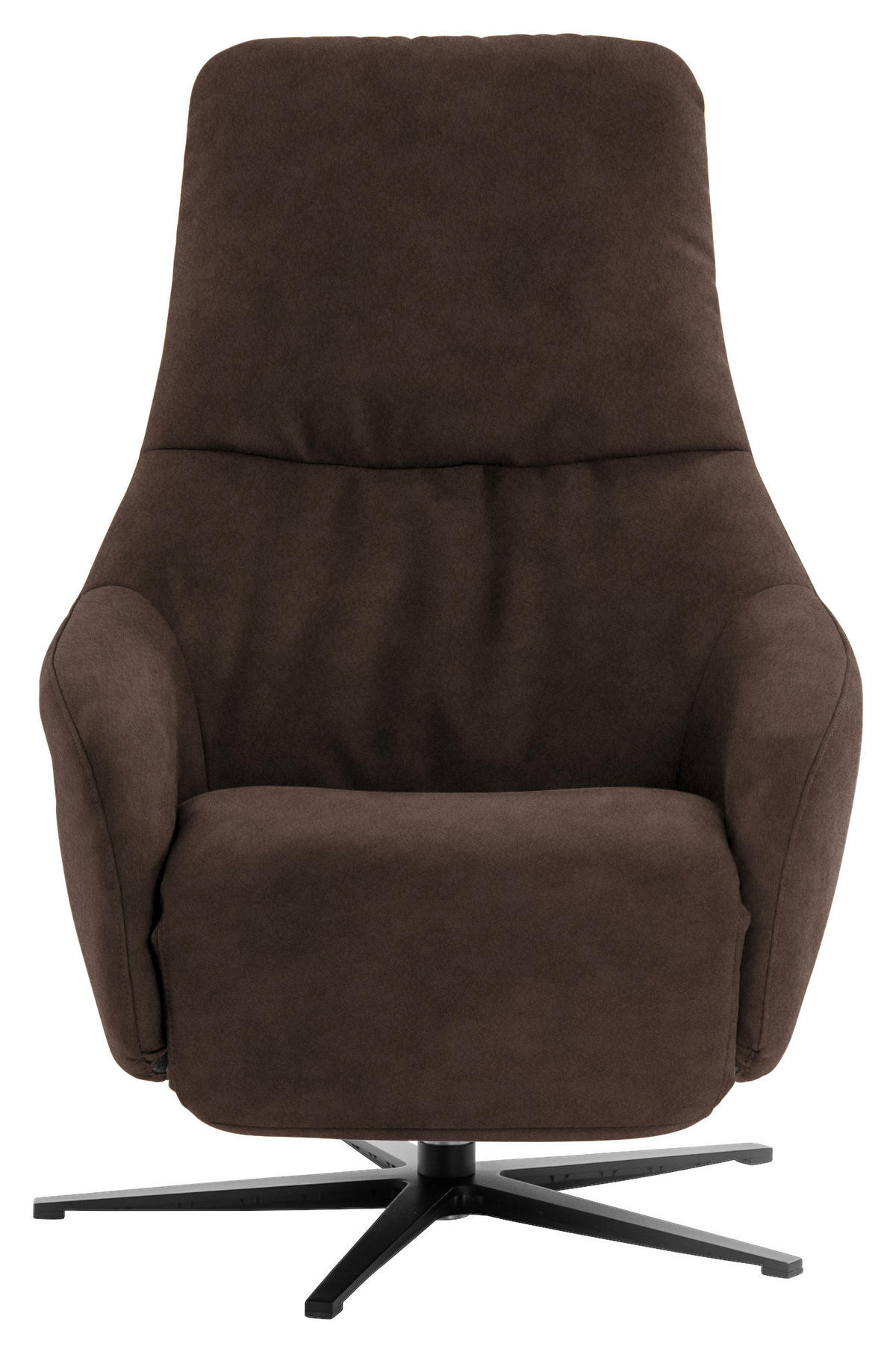 RELAXSESSEL in Textil Dunkelbraun  - Dunkelbraun/Schwarz, Design, Textil/Metall (77/108/95cm) - Chilliano