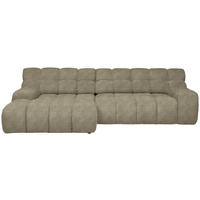 ECKSOFA in Webstoff Beige  - Beige/Schwarz, Modern, Kunststoff/Textil (180/297cm) - Welnova