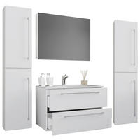 BADEZIMMER  in 147 cm  - Weiss/Grau, Modern, Keramik/Holzwerkstoff (147cm) - MID.YOU
