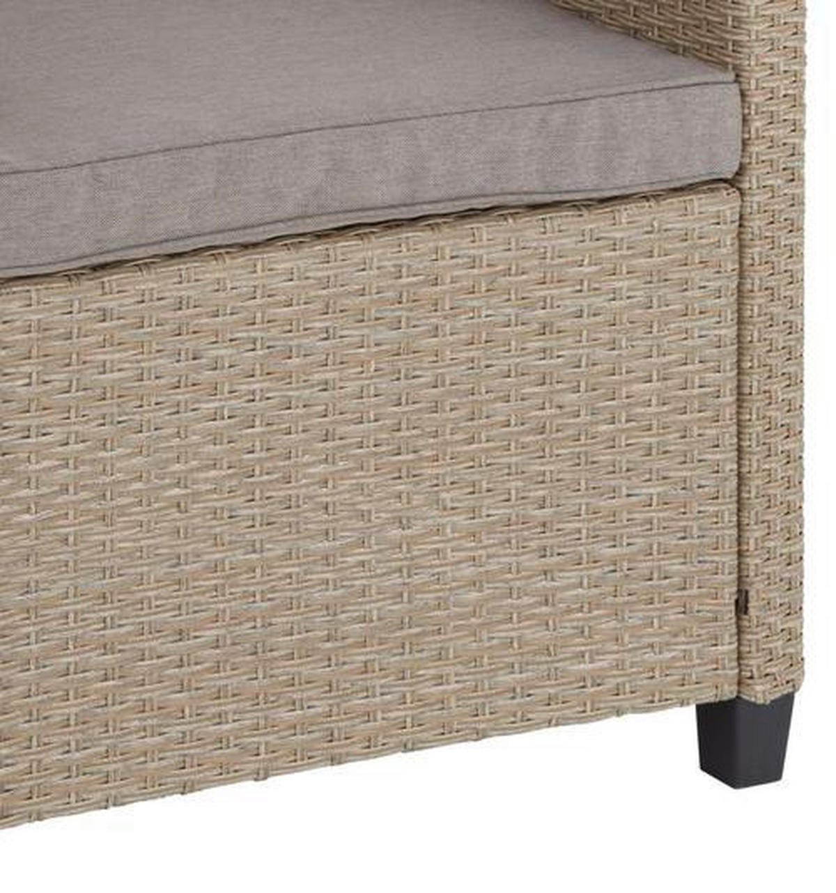 Loungegarnitur 6-tlg. Porto II 175/232 cm Stahl  - Hellgrau/Braun, MODERN, Kunststoff/Textil (175/232cm) - Luca Bessoni