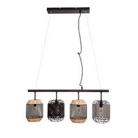 HÄNGELEUCHTE 74/15/150 cm  - Schwarz, Design, Metall (74/15/150cm) - Globo