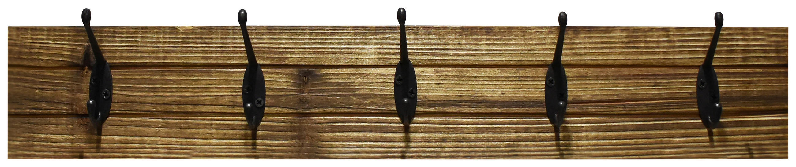 STENSKI OBEŠALNIK - črna/temno rjava, Moderno, kovina/les (60/10/9cm) - Carryhome