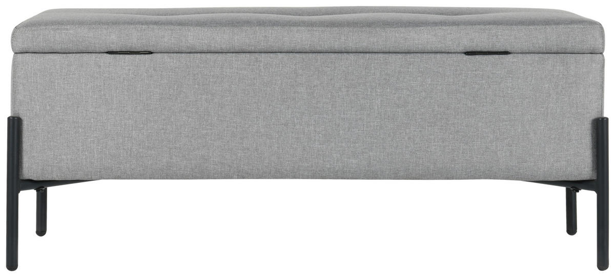 GARDEROBENBANK  in 95/41.5/37 cm  - Hellgrau/Schwarz, Design, Textil/Metall (95/41.5/37cm) - MID.YOU