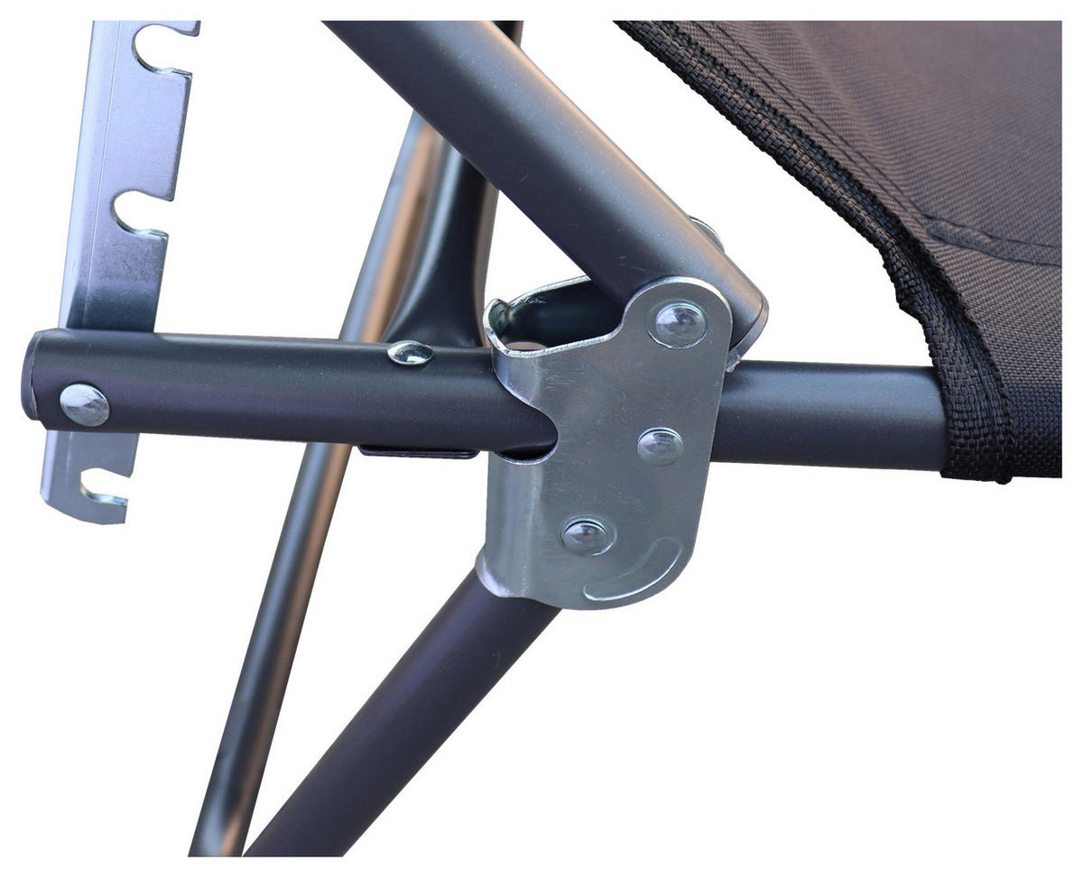 GARTENLIEGE 55/24/185 cm  - Anthrazit/Schwarz, Modern, Kunststoff/Textil (55/24/185cm) - Ambia Garden