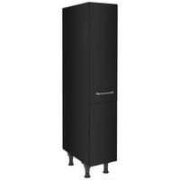 APOTHEKERSCHRANK 30/168/58 cm  in Schwarz  - Edelstahlfarben/Schwarz, MODERN, Holzwerkstoff/Metall (30/168/58cm) - Nobilia