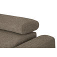 ECKSOFA in Chenille Hellbraun  205/280 cm  - Hellbraun/Schwarz, Design, Textil/Metall (205/280cm) - Xora