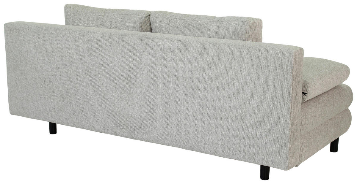 SCHLAFSOFA Webstoff Taupe  - Taupe/Schwarz, Design, Textil/Metall (197/84/92,5cm) - home24