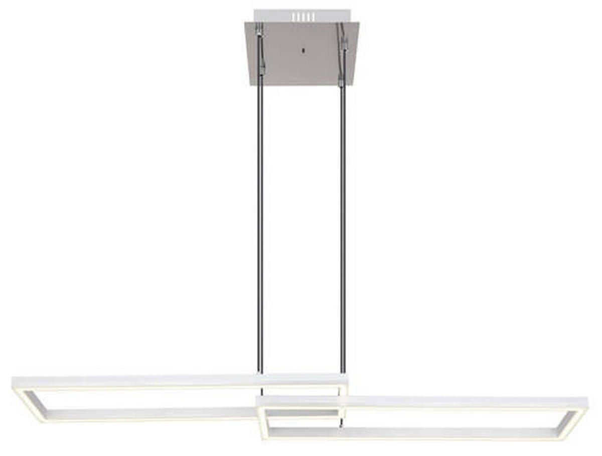LED-HÄNGLAMPA 119,5/25,5/120 cm  - opal/silver, Trend, metall/plast (119,5/25,5/120cm) - Globo