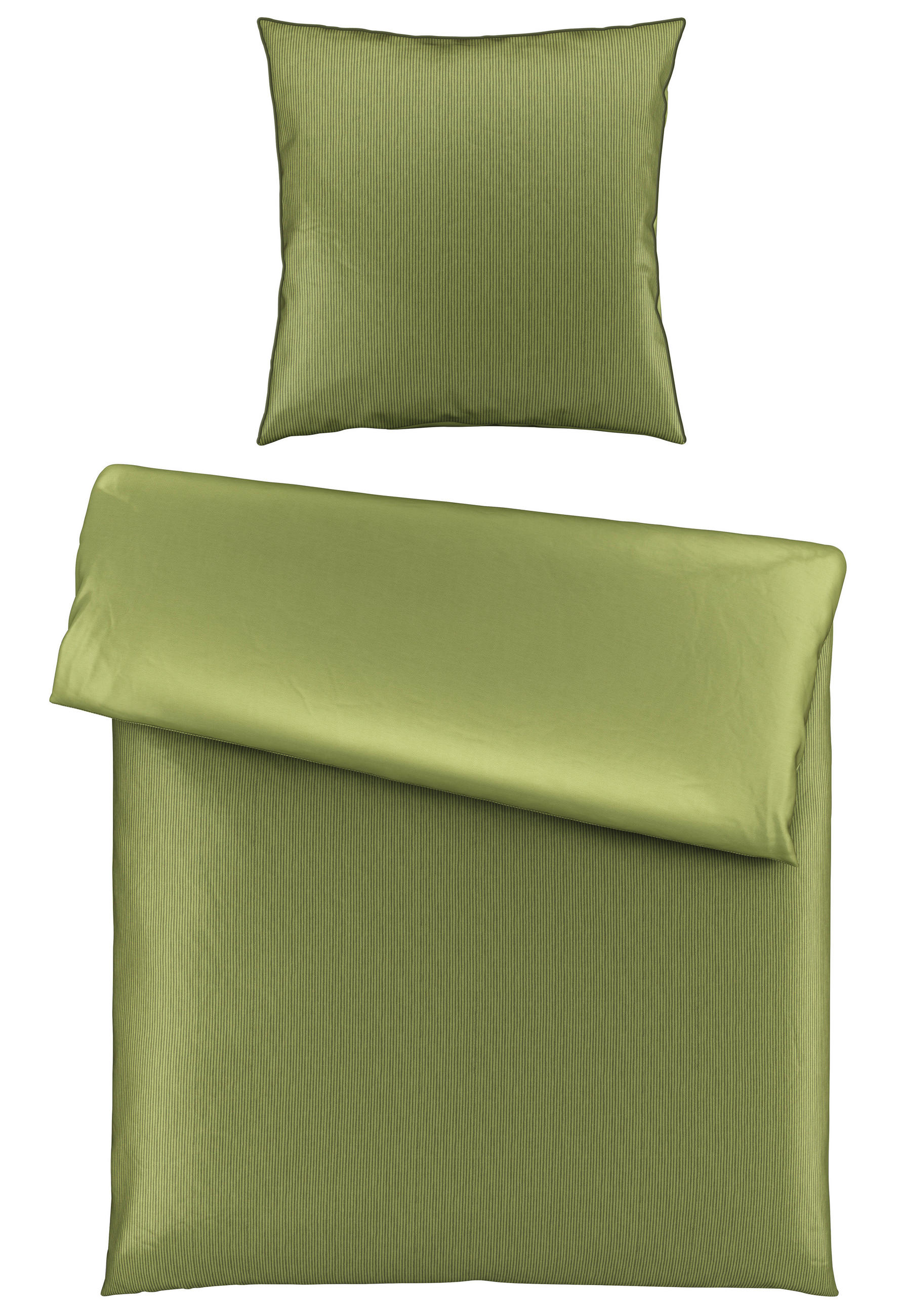 WENDEBETTWÄSCHE Satin 135/200 cm - Dunkelgrün, Basics, Textil (135/200cm) - Bio:Vio
