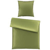 WENDEBETTWÄSCHE Satin 135/200 cm  - Dunkelgrün, Basics, Textil (135/200cm) - Bio:Vio