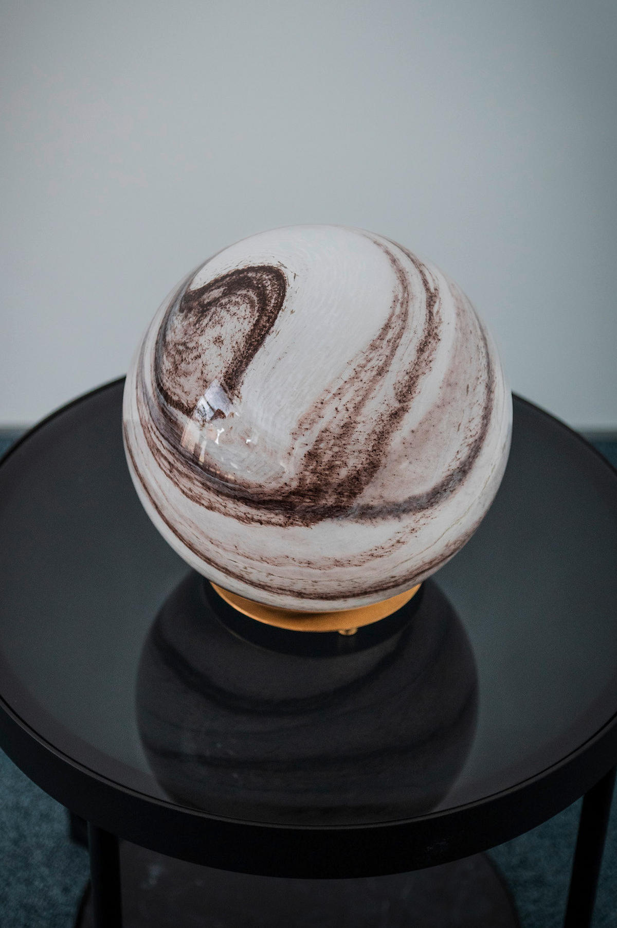 TISCHLEUCHTE 26/25/25 cm   - Messingfarben/Alabasterfarben, KONVENTIONELL, Glas/Metall (26/25/25cm)