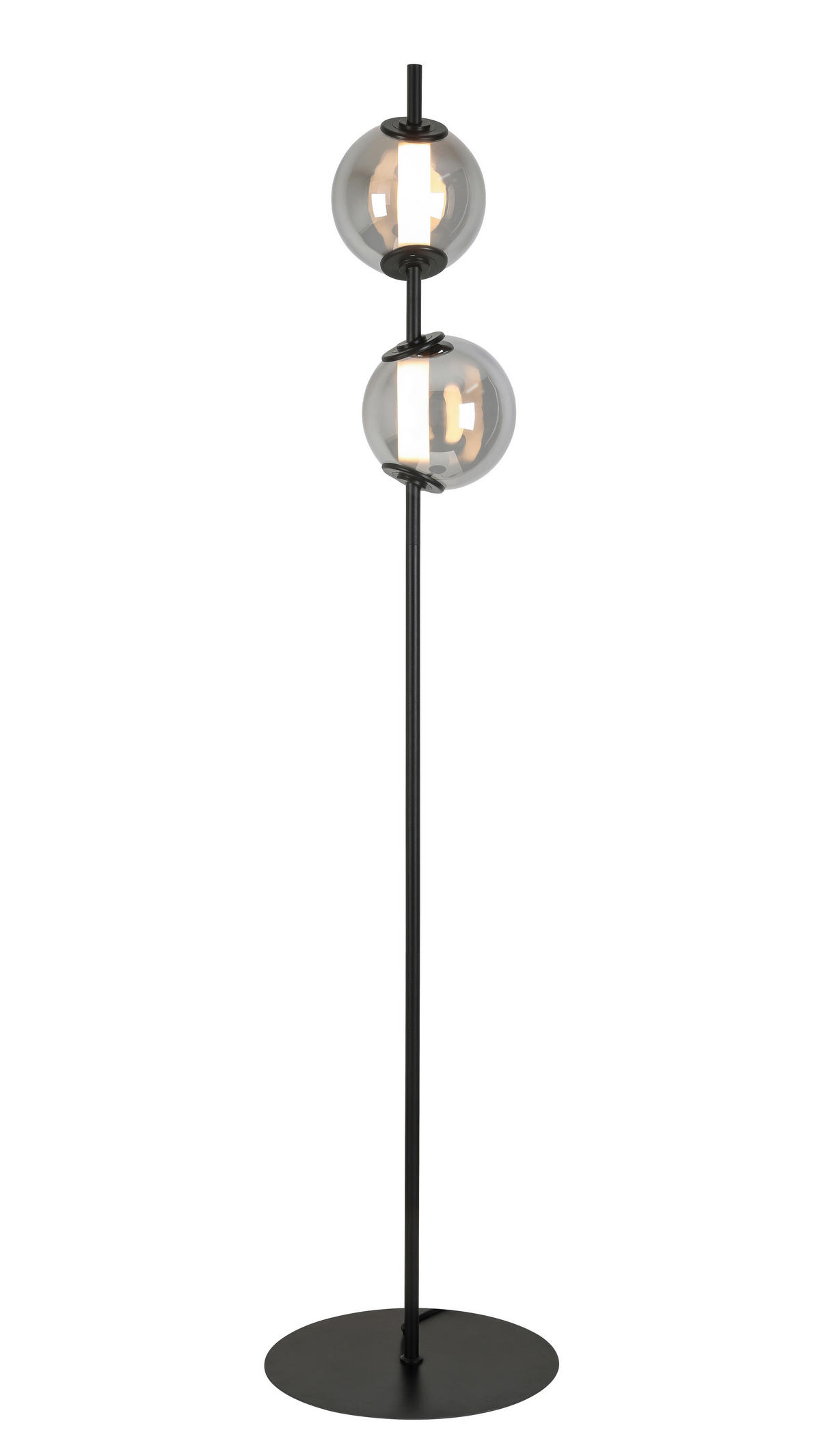 LED-STEHLEUCHTE - Chromfarben/Schwarz, Design, Glas/Kunststoff (34/168cm) - Dieter Knoll