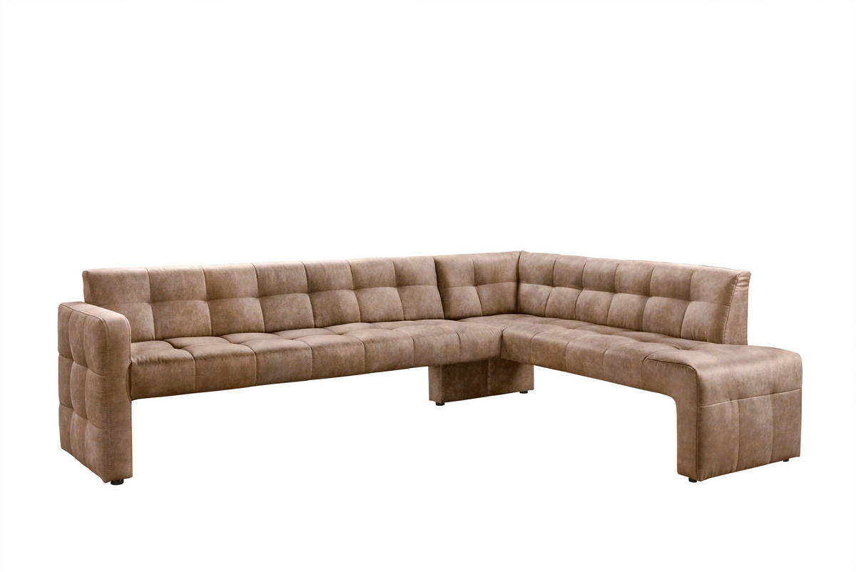 KLUPA KUTNA  konjak  drvo, tekstil, drvni materijal      - konjak/crna, Moderno, drvni materijal/drvo (265/197cm) - Livetastic