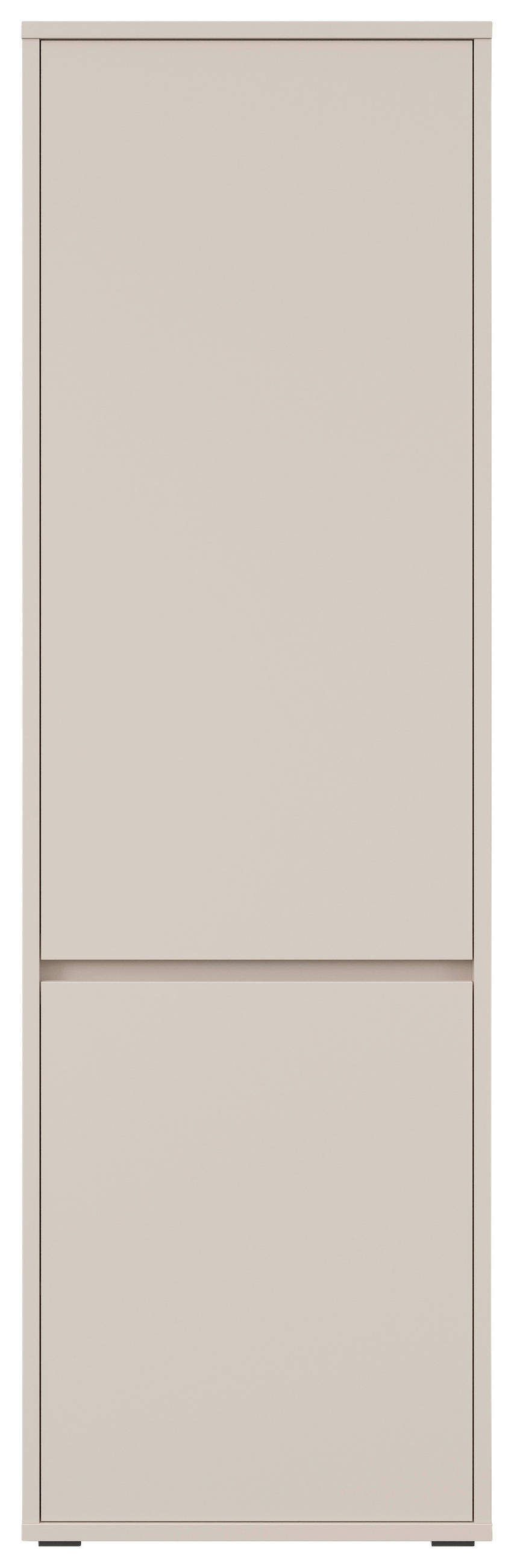 GARDEROBENSCHRANK Liv  in 60/195/33,8 cm  - Kaschmir/Schwarz, KONVENTIONELL, Holzwerkstoff (60/195/33,8cm) - Xora