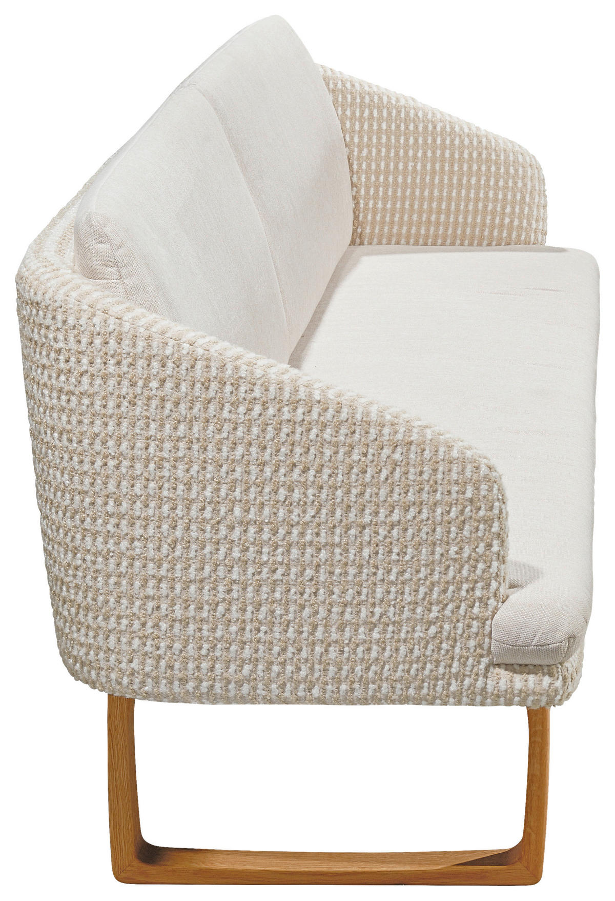 SITZBANK 235/91/68 cm Flachgewebe Naturfarben massiv  - Eichefarben/Beige, Design, Textil (235/91/68cm) - Lomoco