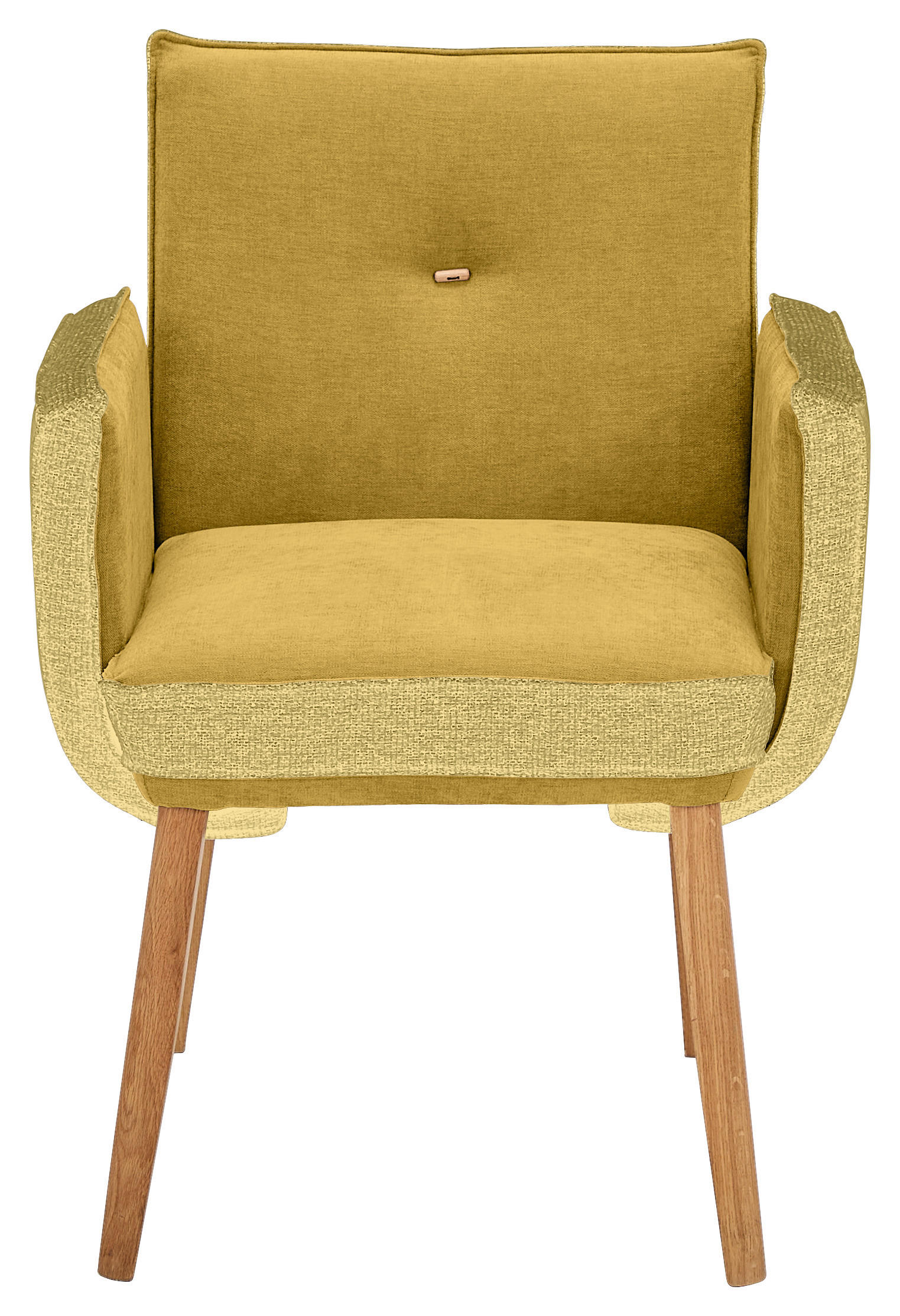 ARMLEHNSTUHL  in Webstoff, Mikrofaser  - Eichefarben/Gelb, Design, Holz/Textil (67/86/67cm) - Linea Natura