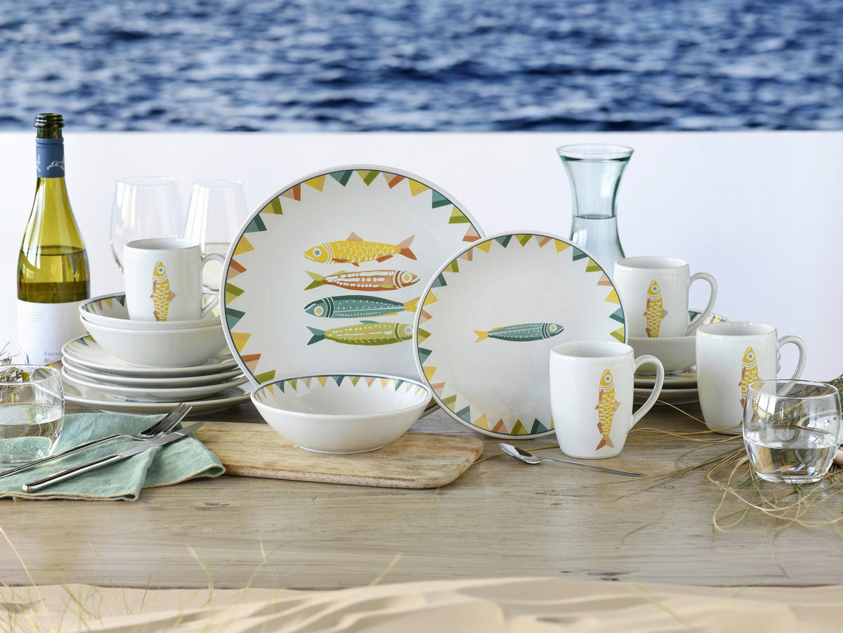 KOMBISERVICE Sardinhas 16-teilig  - Multicolor, Basics, Keramik - Creatable