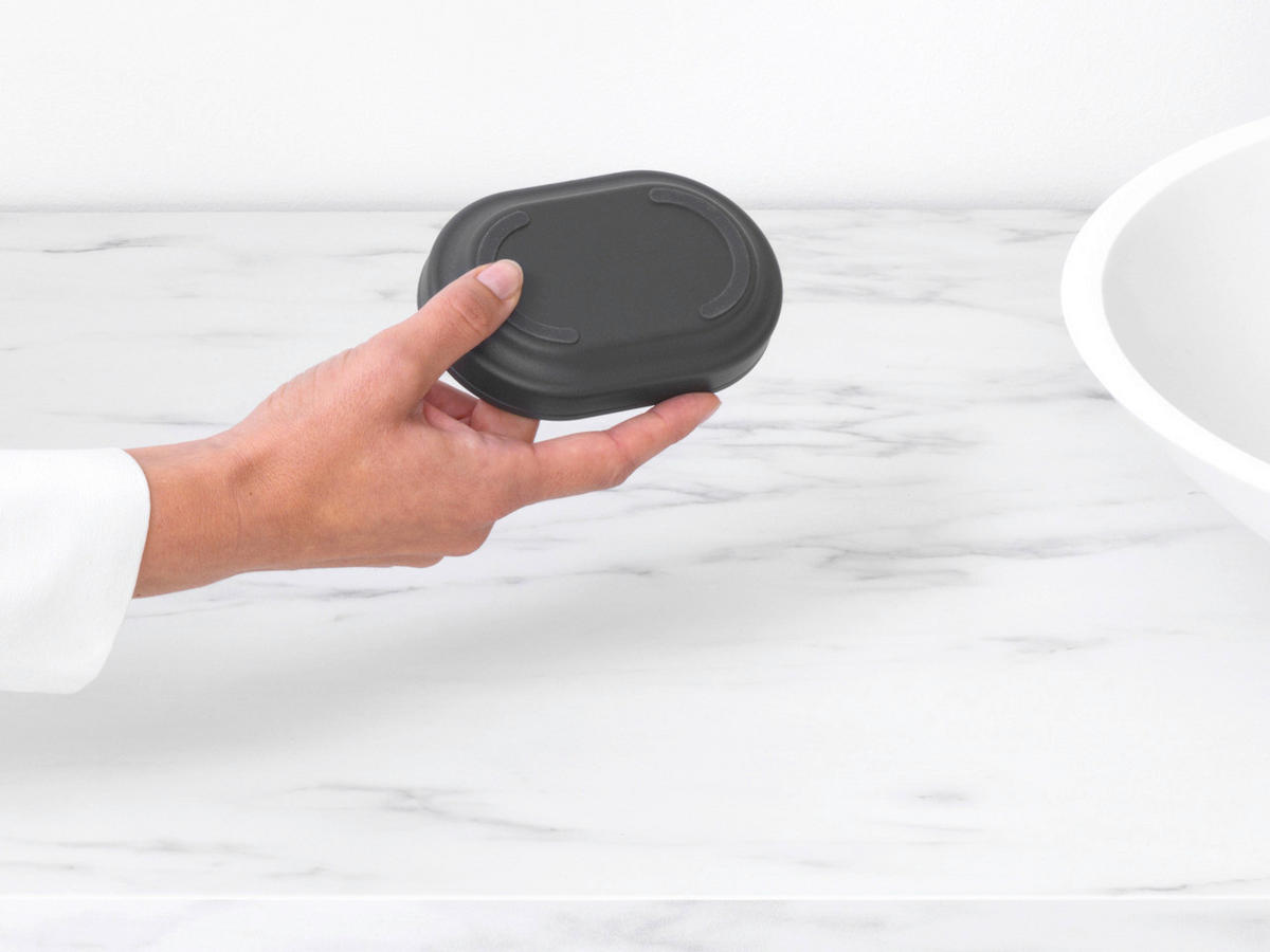 POSUDA ZA SAPUN  siva  metal  MINDSET  - siva, Basics, metal (12.1/2.4/8.1cm) - Brabantia