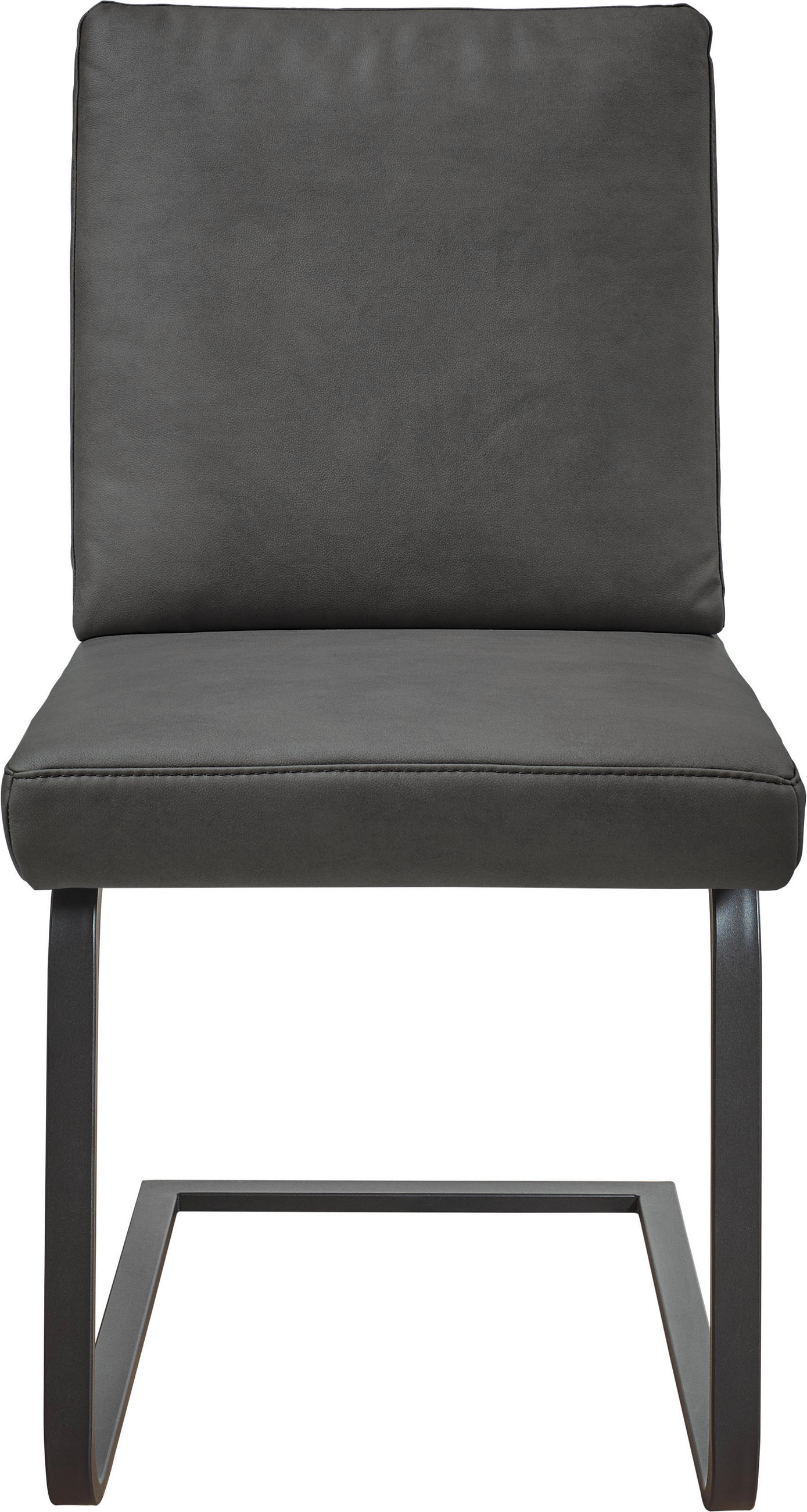 SCHWINGSTUHL  in Stahl Mikrofaser  - Schwarz/Graphitfarben, Design, Textil/Metall (46/92/60cm) - Dieter Knoll