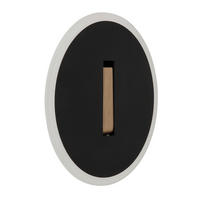 LED-WANDLEUCHTE - Weiss/Dunkelbraun, Design, Holzwerkstoff/Kunststoff (20,5/5cm) - Globo