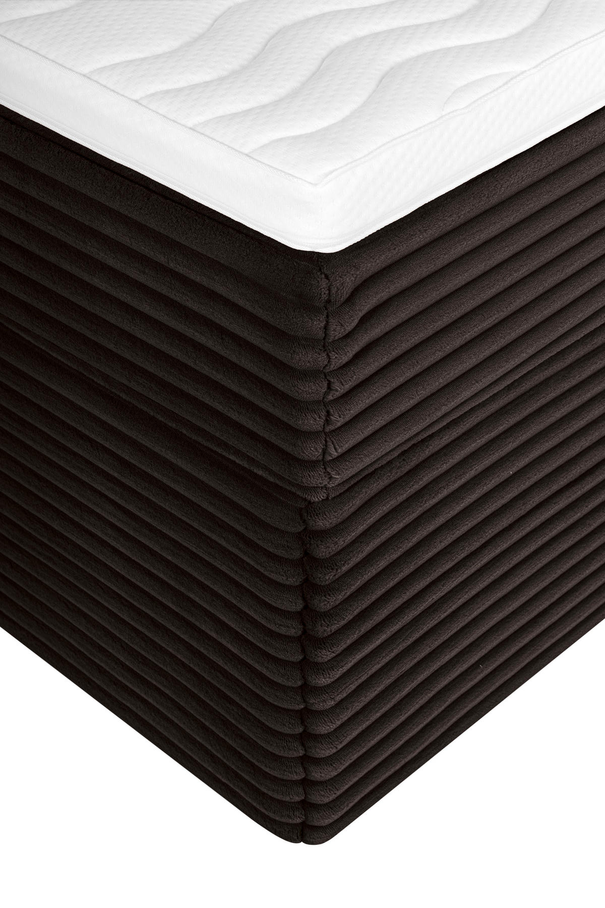 BOXBETT 140/200 cm,  in Braun,  - Schwarz/Braun, Basics, Holz/Kunststoff (140/200cm) - Livetastic