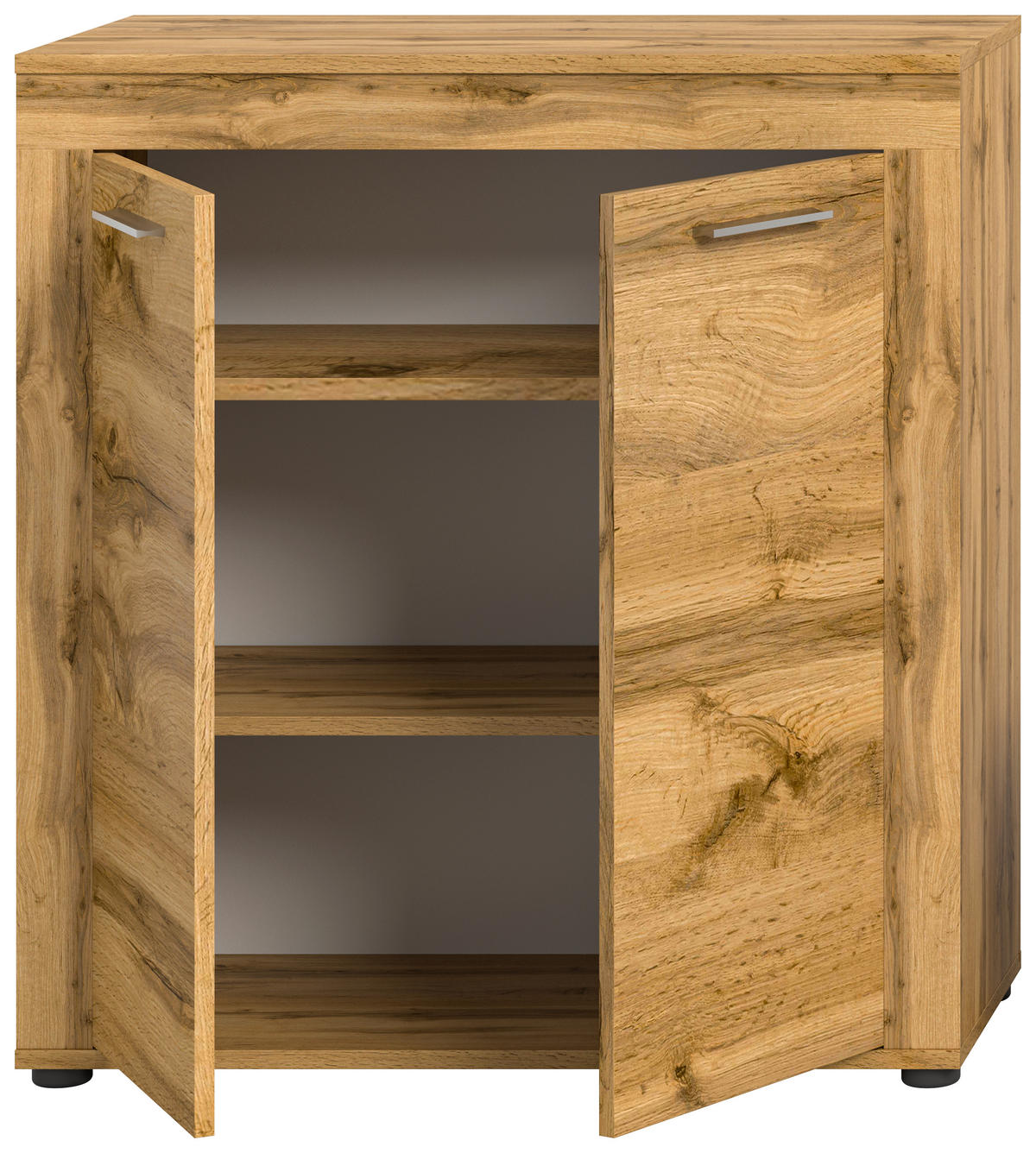 HIGHBOARD Jam  in 80/88/35 cm  - Eiche Wotan/Silberfarben, Design, Holzwerkstoff/Kunststoff (80/88/35cm) - MID.YOU