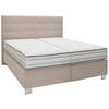 BOXSPRINGBETT 180/200 cm  in Beige  - Beige/Alufarben, Konventionell, Holzwerkstoff/Textil (180/200cm) - Dieter Knoll