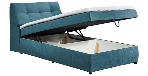 BOXBETT 120/200 cm  in Blau  - Blau/Schwarz, Design, Kunststoff/Textil (120/200cm) - Carryhome