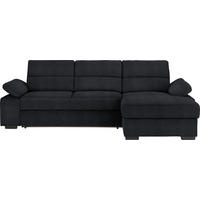 ECKSOFA in Flachgewebe Anthrazit  - Dunkelbraun/Anthrazit, Konventionell, Kunststoff/Textil (258/166cm) - Cantus