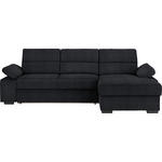 ECKSOFA in Flachgewebe Anthrazit  258/166 cm  - Dunkelbraun/Anthrazit, KONVENTIONELL, Kunststoff/Textil (258/166cm) - Cantus