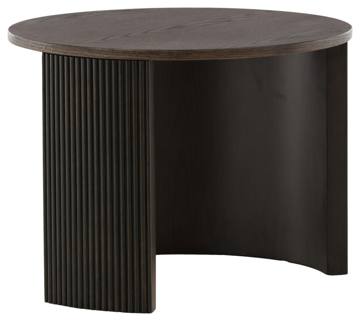 COUCHTISCH furniert 60/60/45 cm rund Schwarz  - Schwarz, Design, Holz/Holzwerkstoff (60/60/45cm) - Livetastic