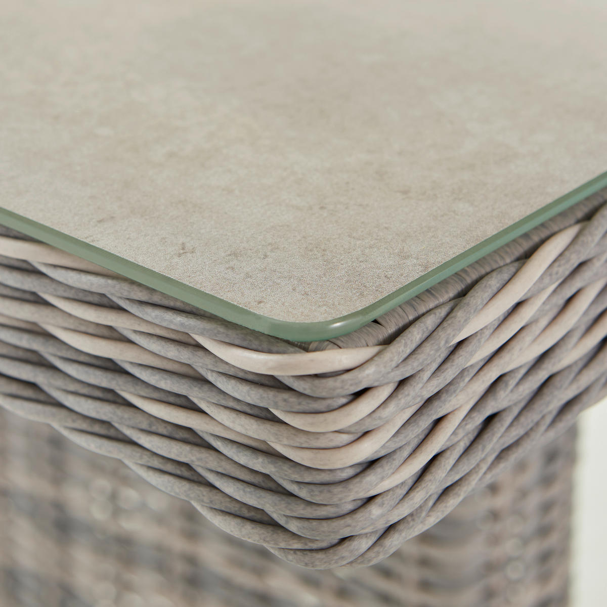 DINING-LOUNGESET Aluminium  - Dunkelgrau/Hellgrau, ROMANTIK / LANDHAUS, Glas/Kunststoff (100/200/74cm) - Ambia Garden