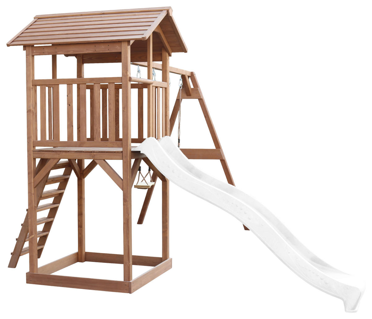 SPIELTURM 356,6/241,9/349 cm  - Weiss/Braun, Konventionell, Holz/Kunststoff (356,6/241,9/349cm)