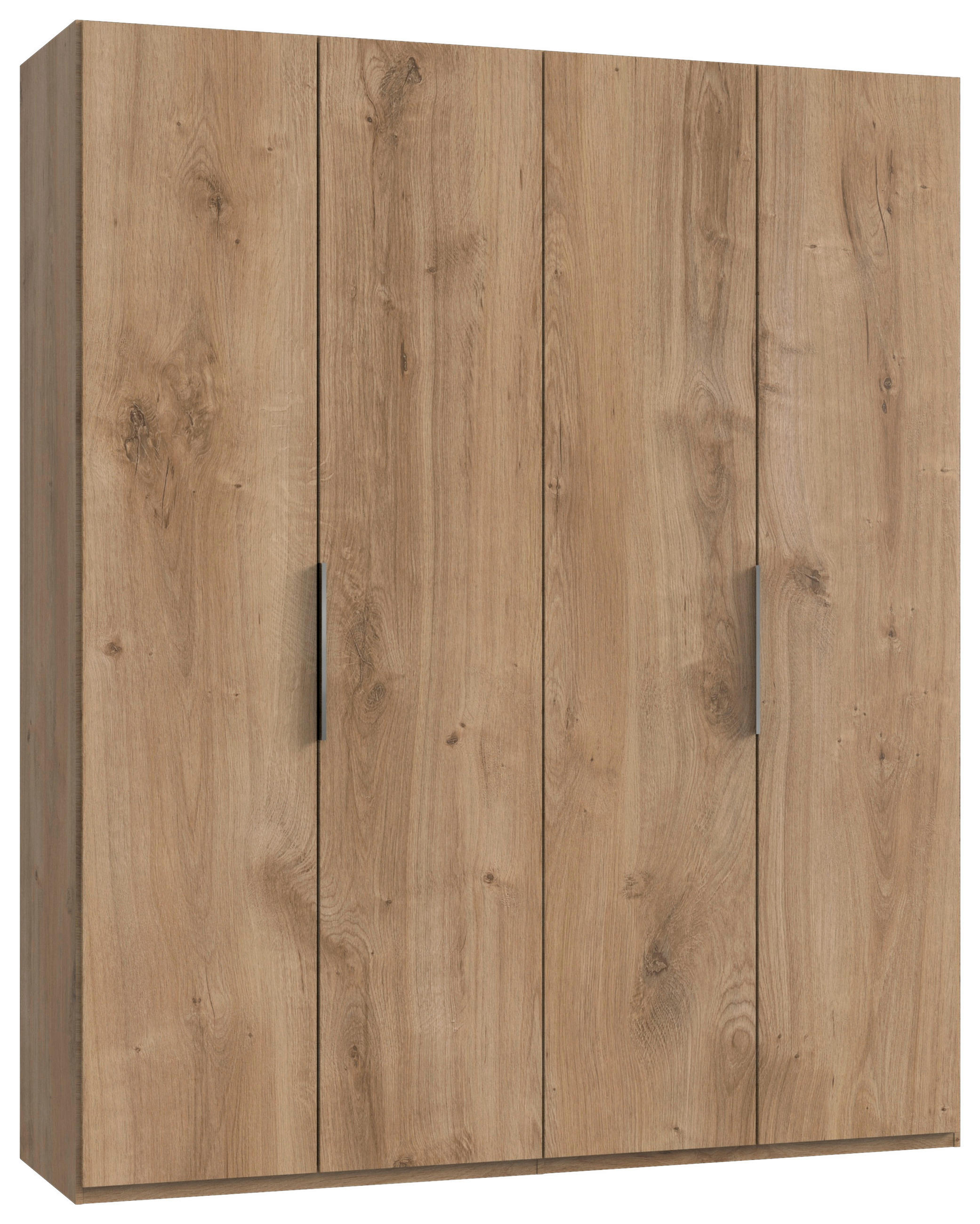 DREHTÜRENSCHRANK 200/236/58 cm 4-türig Eichefarben  - Chromfarben/Eichefarben, MODERN, Holzwerkstoff (200/236/58cm) - MID.YOU