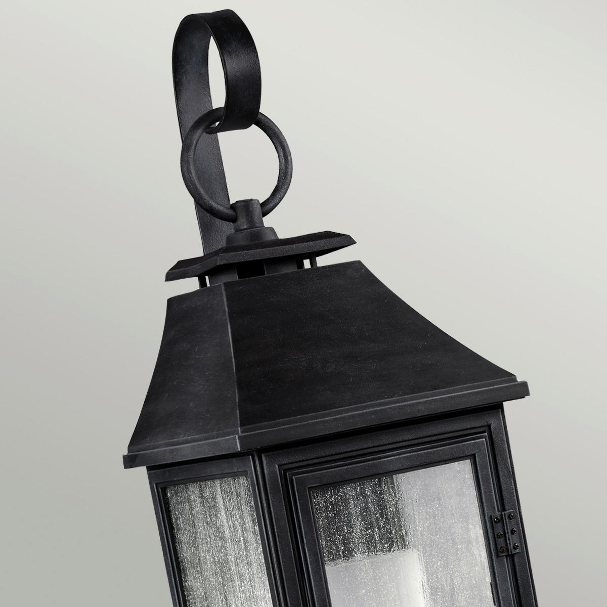 VÄGGLAMPA FÖR UTOMHUS - zinkfärgad, Klassisk, glas/plast (17,8/18,4/41,9cm) - Elstead Lighting