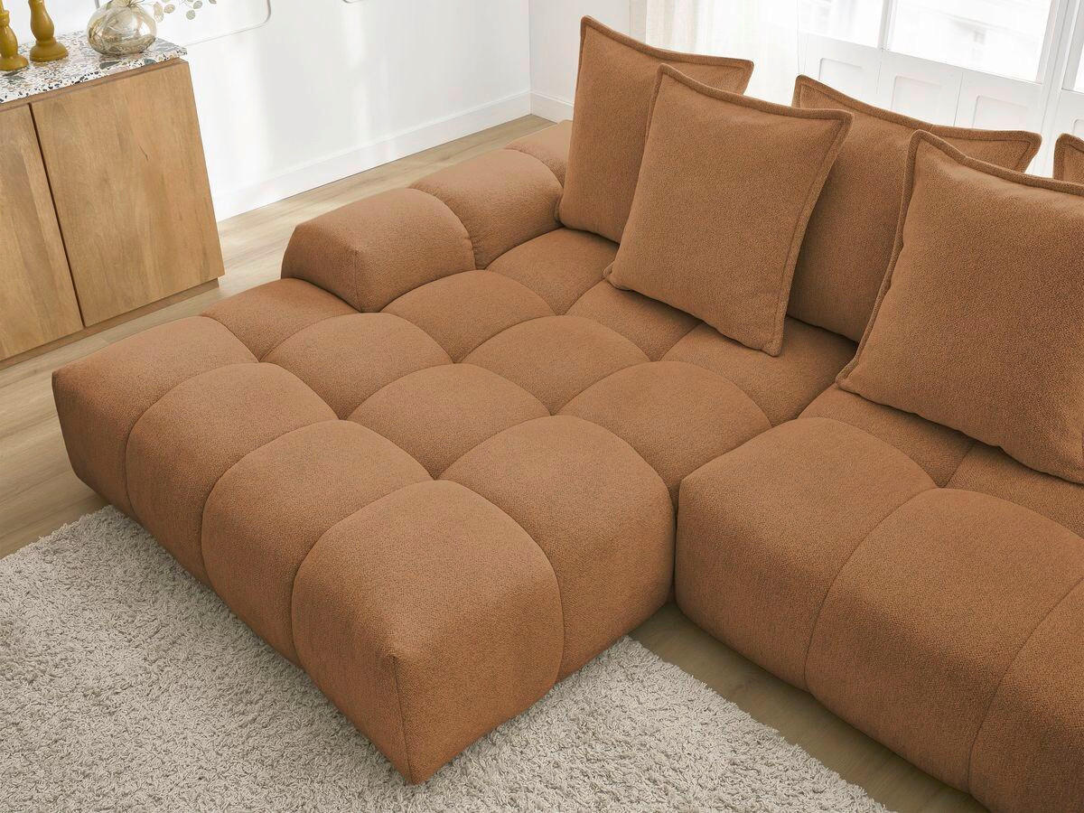 ECKSCHLAFSOFA EVEREST  mit Rücken echt, Armteil links, Armteil rechts Flachgewebe Orange  - Schwarz/Orange, MODERN, Kunststoff/Textil (180/318cm) - Livetastic