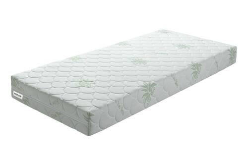 WENDEMATRATZE mit Kokosfaser 90/200 cm Höhe ca. 16 cm  - Weiß/Grün, LIFESTYLE, Textil (90/200cm) - Benab