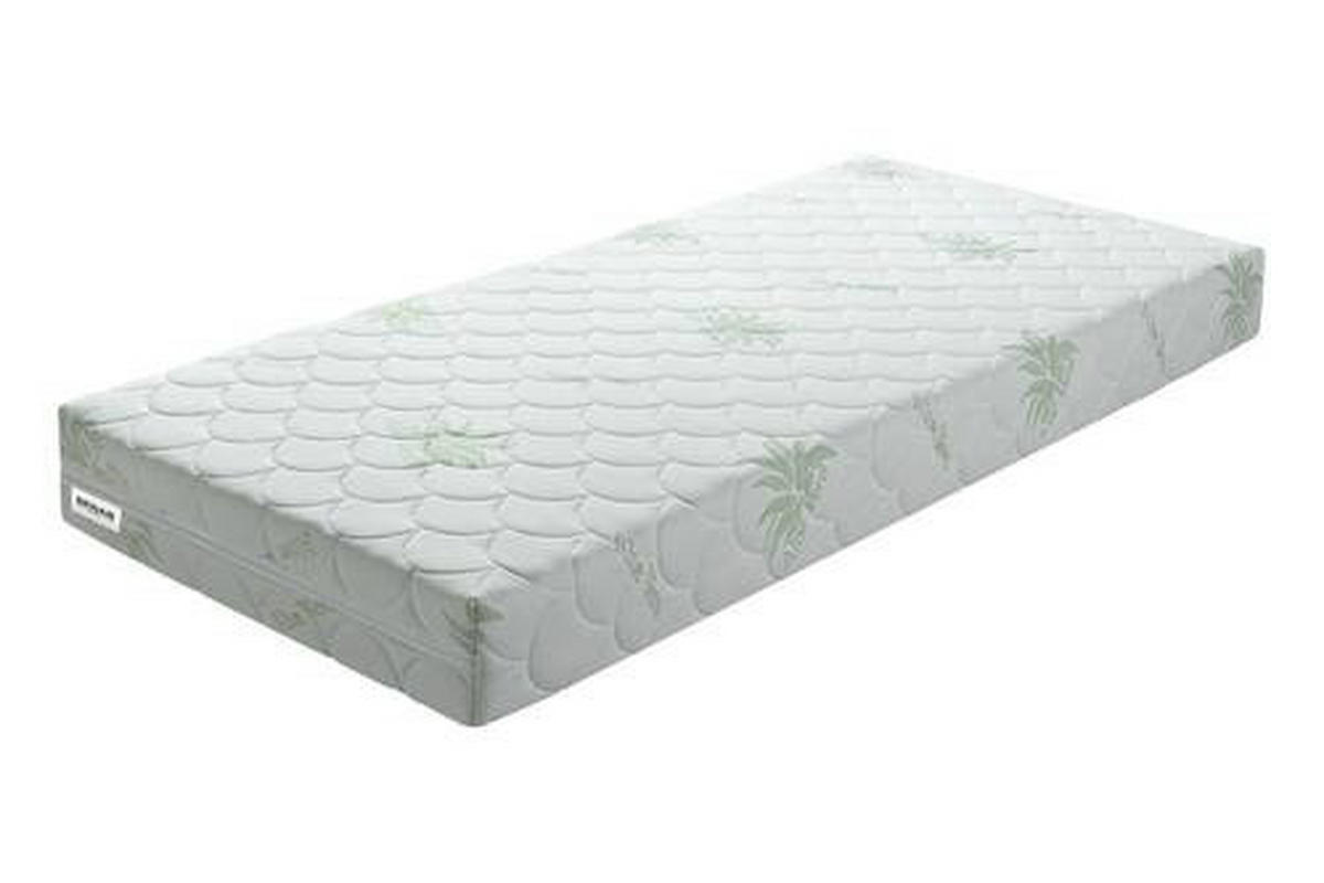 WENDEMATRATZE mit Kokosfaser 90/200 cm Höhe ca. 16 cm 7 -Zonen - Weiß/Grün, LIFESTYLE, Textil (90/200cm) - MID.YOU