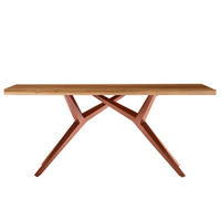 ESSTISCH 220/100/73 cm Echtholz  Holz, Metall rechteckig Braun, Naturfarben  - Braun/Naturfarben, MODERN, Holz/Metall (220/100/73cm) - MID.YOU