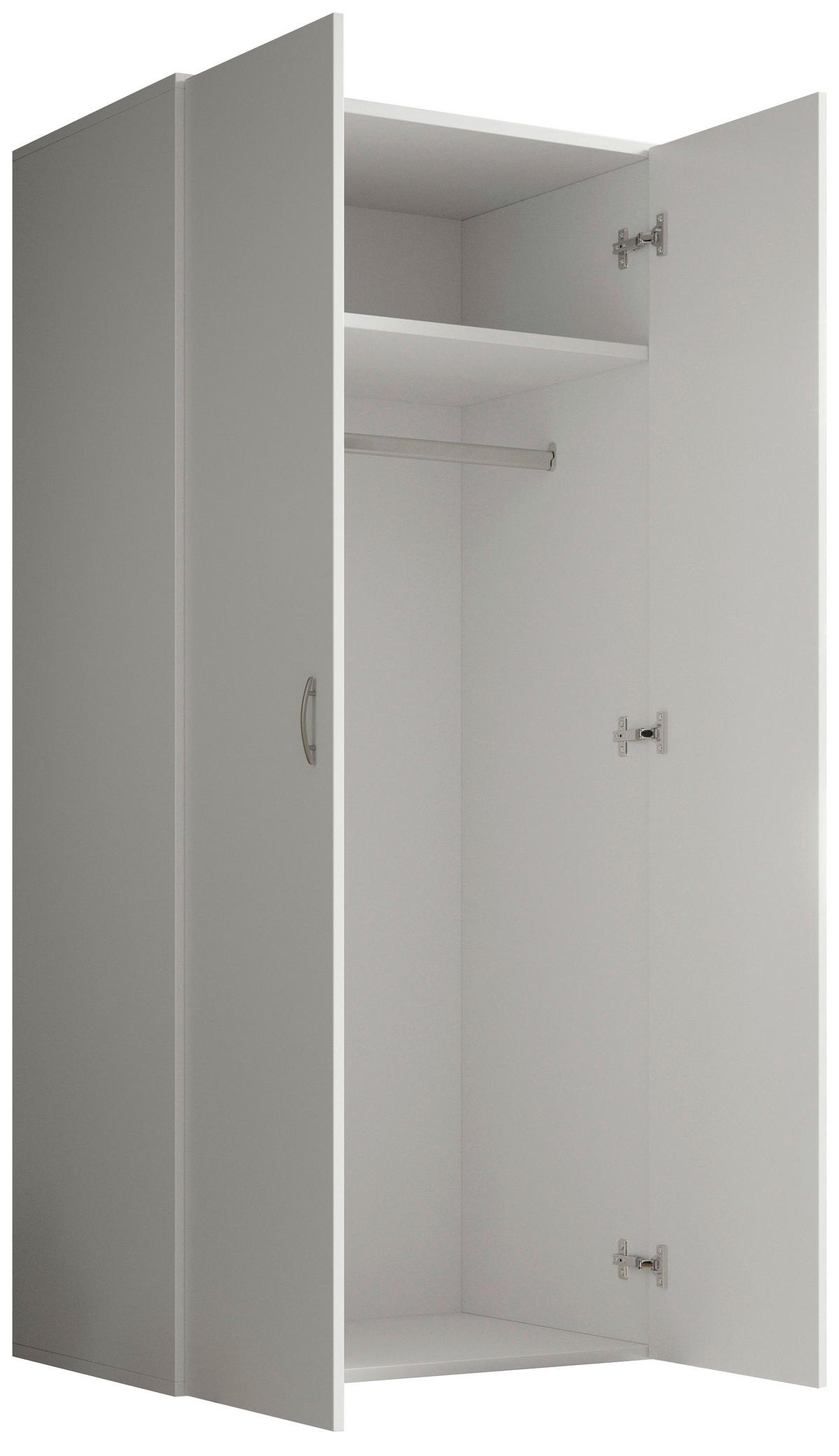 ORMAR S KLASIČNIM VRATIMA     - bijela/boje aluminija, Konvencionalno, drvni materijal/plastika (81/177/51cm) - Carryhome
