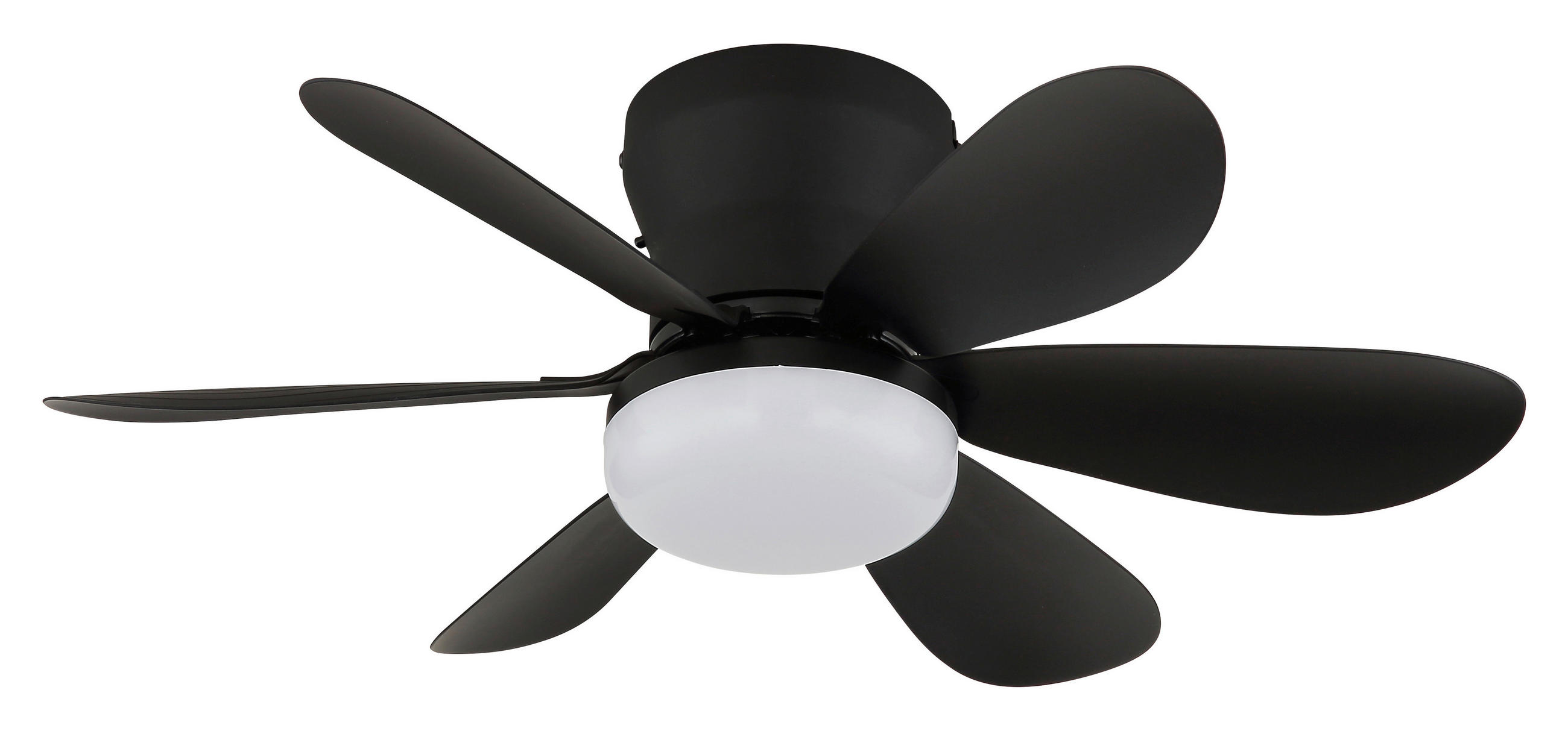 STROPNI VENTILATOR  Delores   2700-6500 K   - črna/bela, Design, kovina/umetna masa (51/16,5cm) - Globo