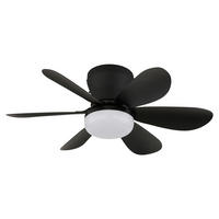 STROPNI VENTILATOR  Delores   2700-6500 K   - črna/bela, Design, kovina/umetna masa (51/16,5cm) - Globo