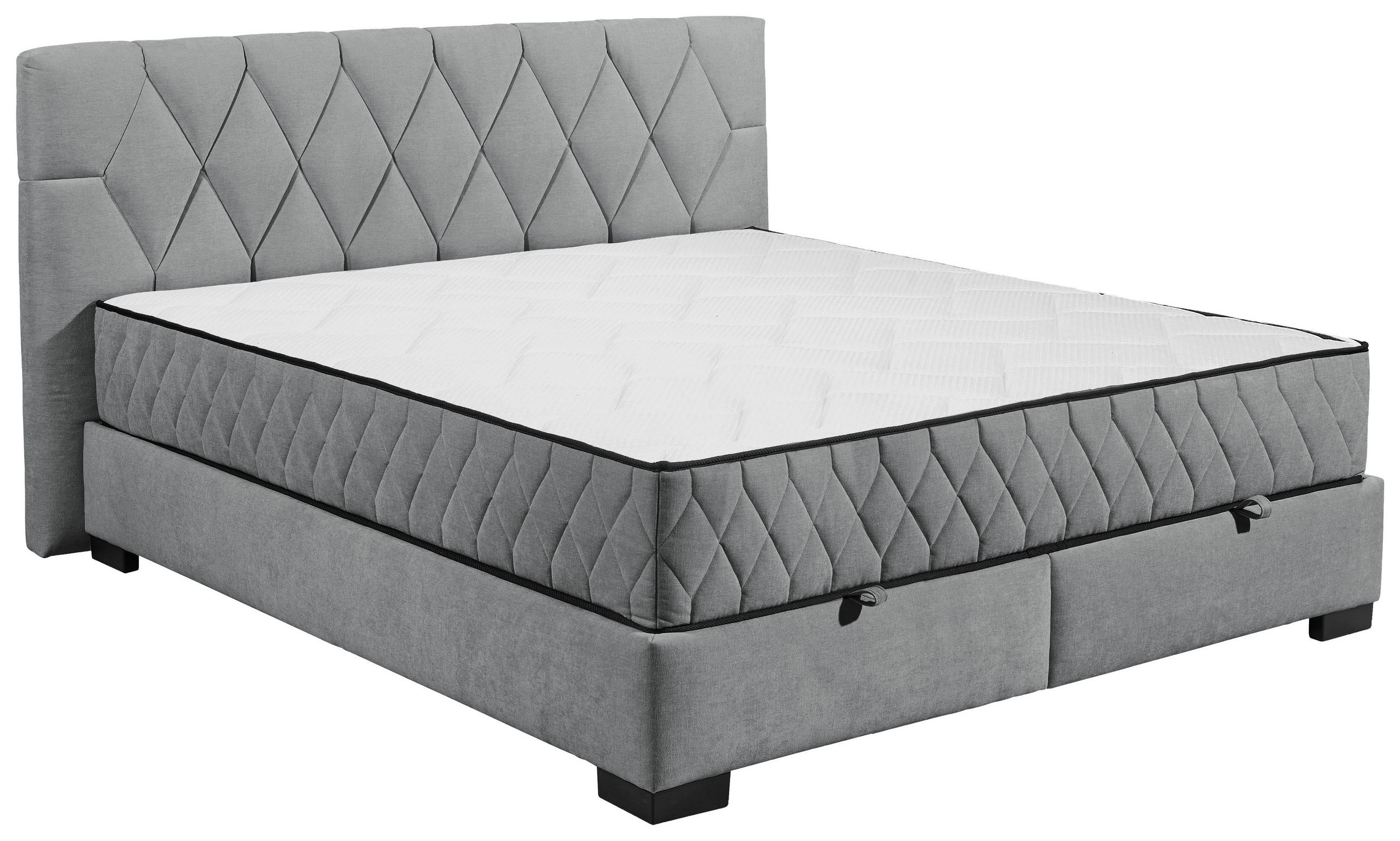BOXBETT 180/200 cm  in Anthrazit  - Anthrazit/Schwarz, Modern, Holzwerkstoff/Kunststoff (180/200cm) - MID.YOU